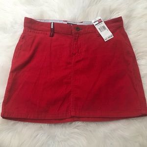 Tommy jeans red corduroy skirt